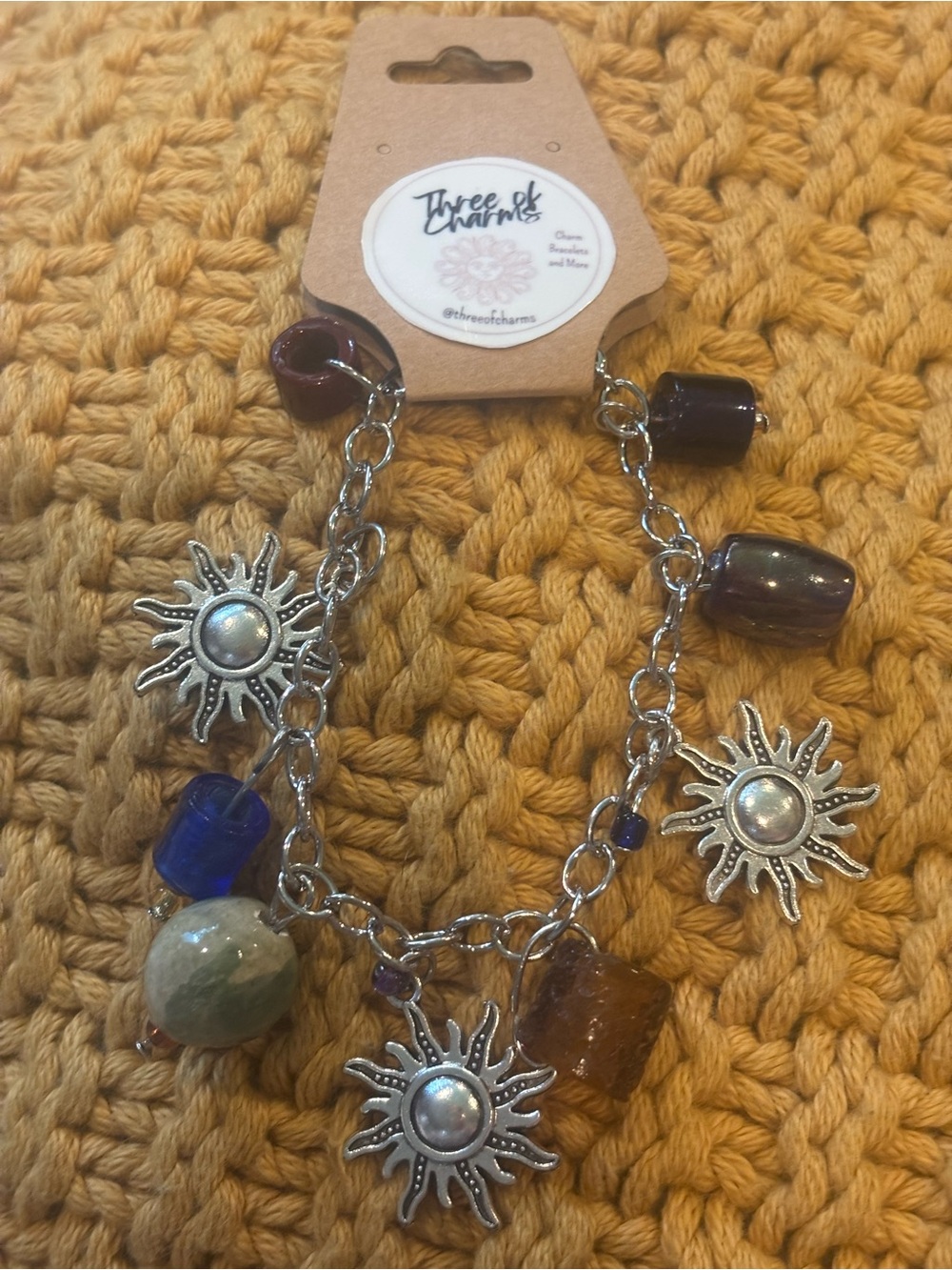 Handmade Sun Charm Bracelet